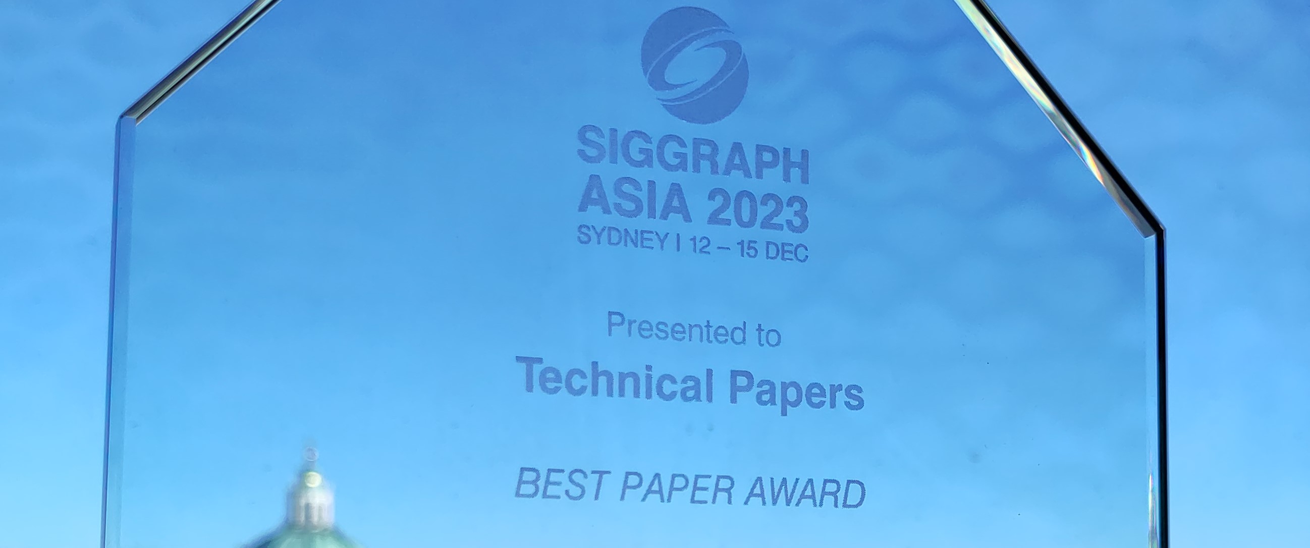 Best Paper at SIGGRAPH Asia 2023