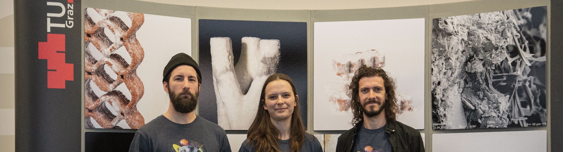 Three researchers at the Press Conference