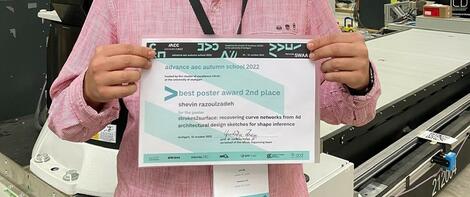 Photo: 2nd place in Best Poster Award at IntCDC Workshop in Stuttgart